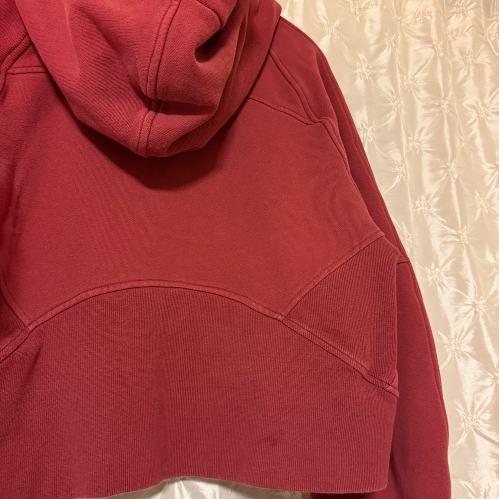 Lululemon Scuba Oversized 1/2 Zip Hoodie Sweatshirt Savannah Maroon Red Burgundy - Picture 6 of 15